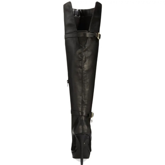 Thalia Sodi Womens Carulap Black Over-The-Knee Boots 8 Wide - Picture 3 of 7